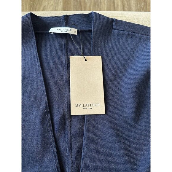 MM Lafleur NWT The Sant Ambroeus Jardigan in Navy Size +1 or XL - Picture 6 of 10